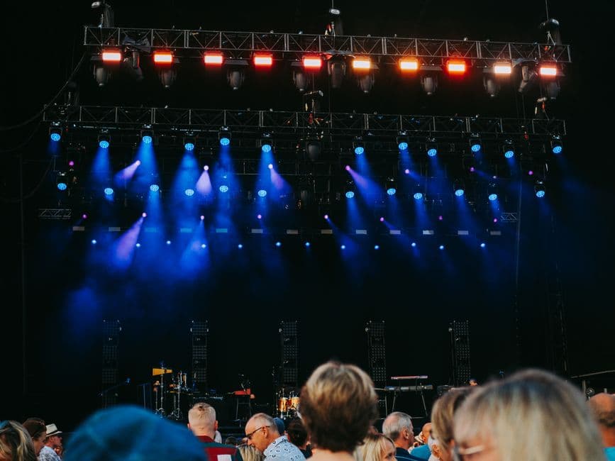 Una multitud de personas reunidas en un concierto
