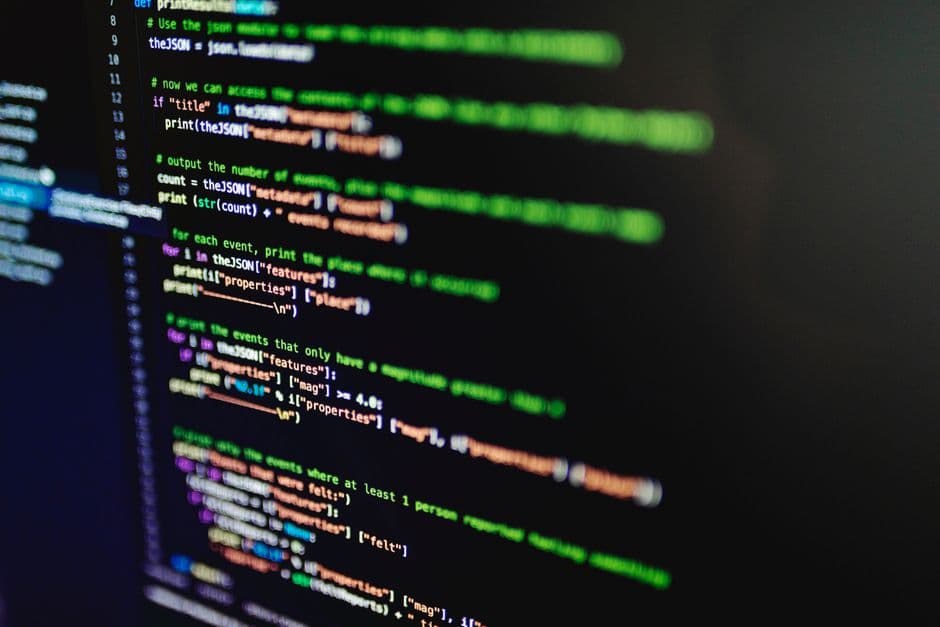 Caracteres de texto mostrados en una pantalla