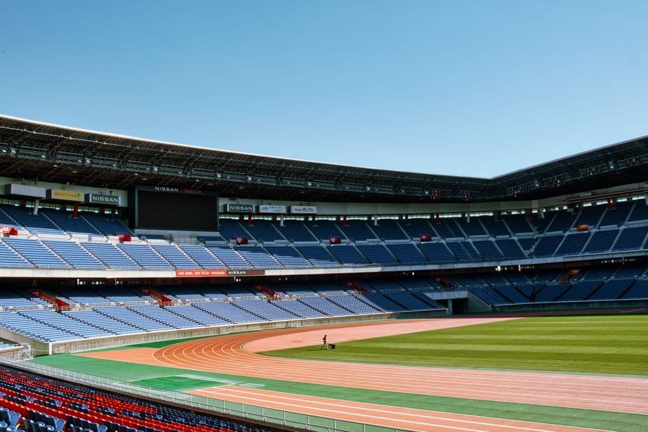 Vista panorámica del estadio Nissan en Yokohama