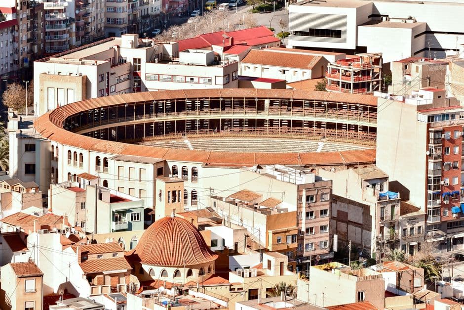 Vista aérea de edificios urbanos de La Ràpita, en el chat de La Ràpita