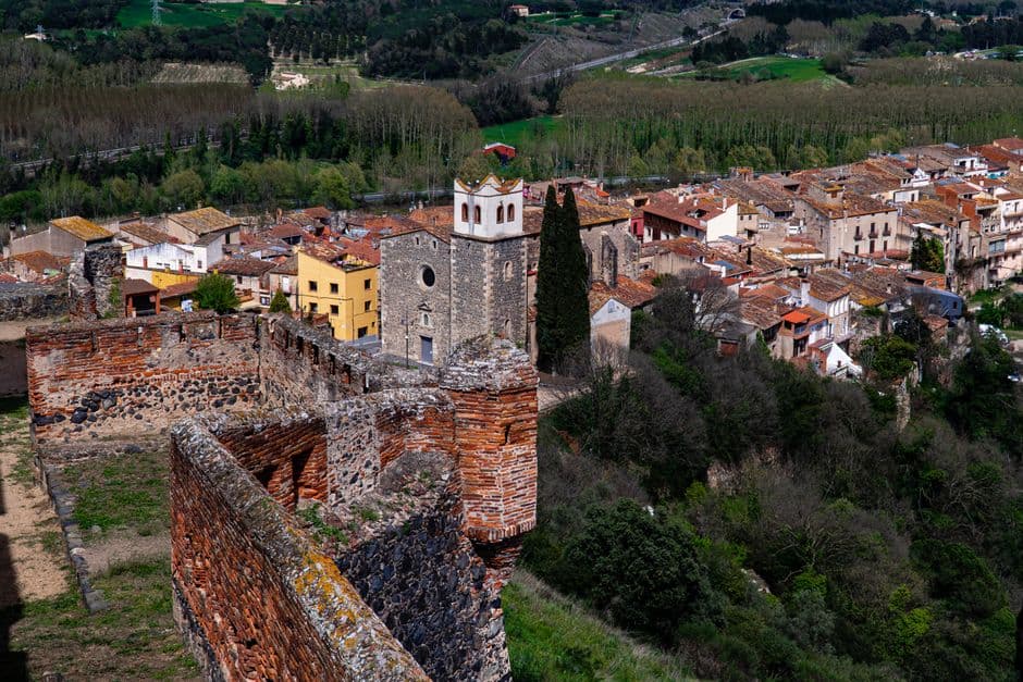 Vista de Santa Coloma de Farners, España