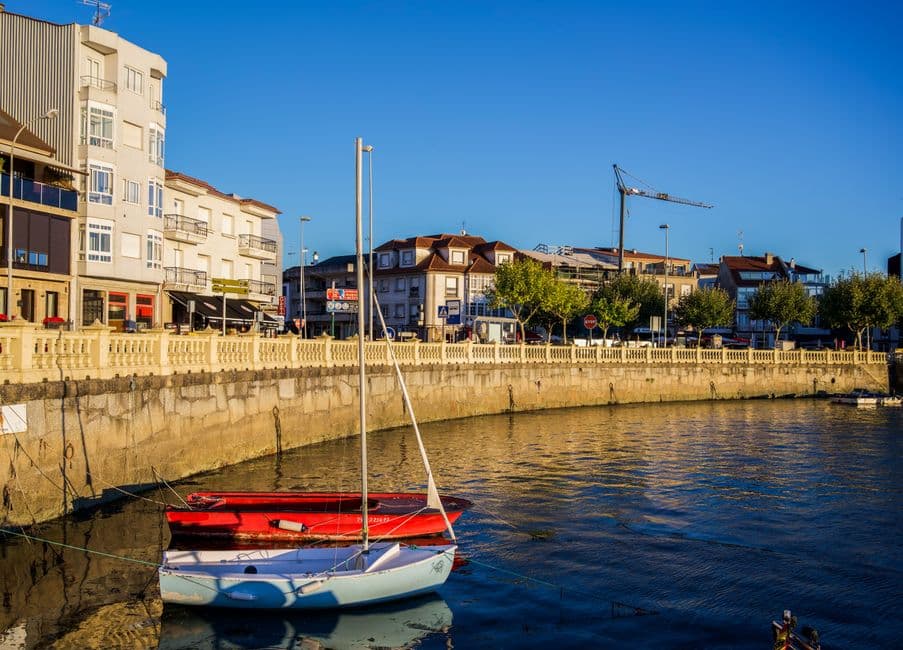 Vista de Vilanova de Arousa, España