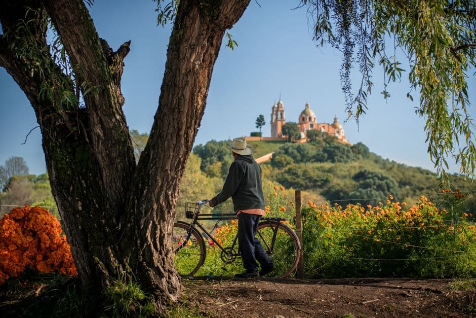 Vista de San Andrés Cholula, México