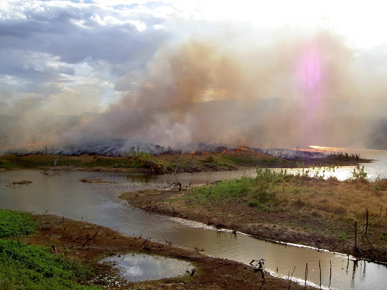 Escena urbana con contaminación en el ambiente, en el chat de Ceará