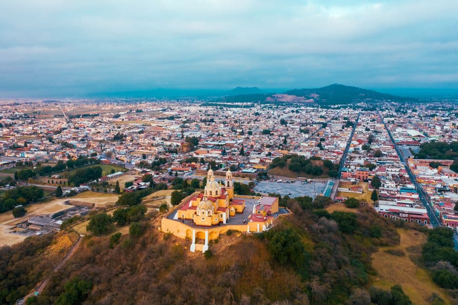 Vista de Cholula de Rivadavia, México