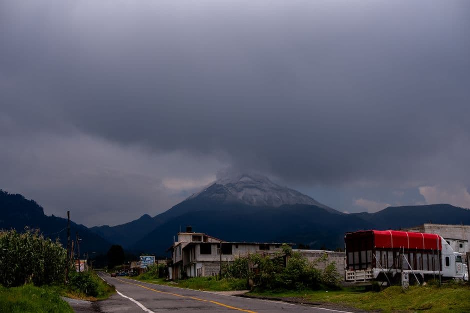 Vista de un volcán, en el chat de Jiquipilco