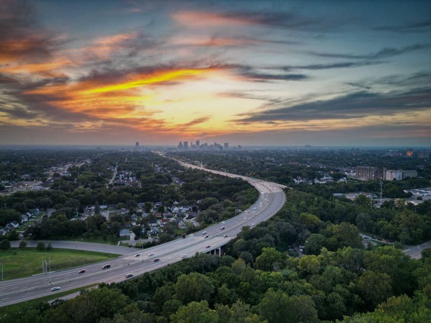 Vista de Omaha, Estados Unidos