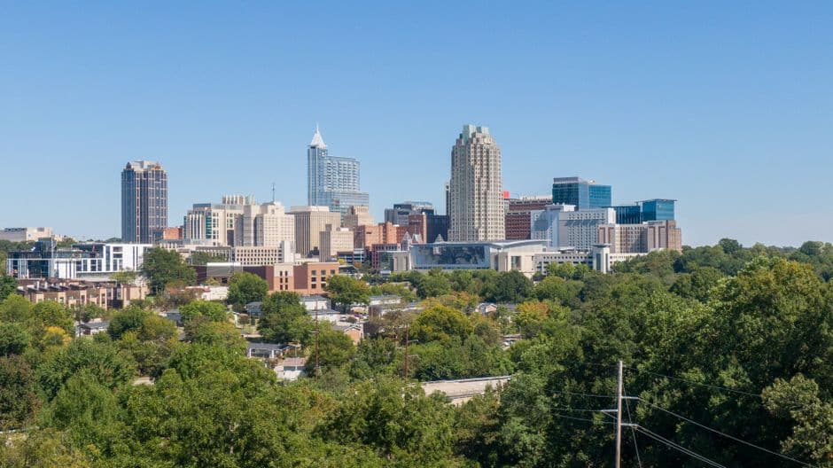 Vista de Raleigh, Estados Unidos