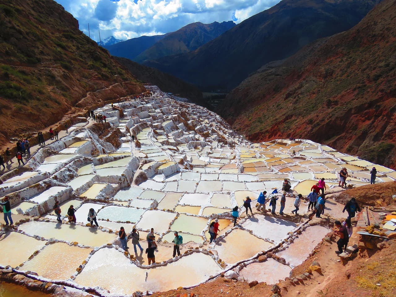Paisaje de salinas y terrazas de sal, en el chat de Salas