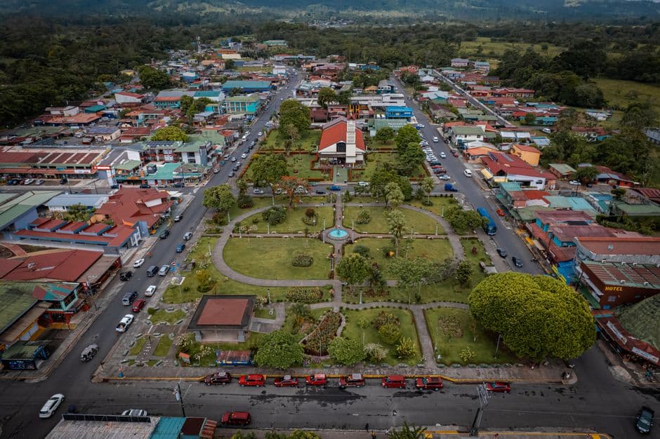 Vista aérea de un pueblo en Costa Rica, en la sala de chat de Matagalpa