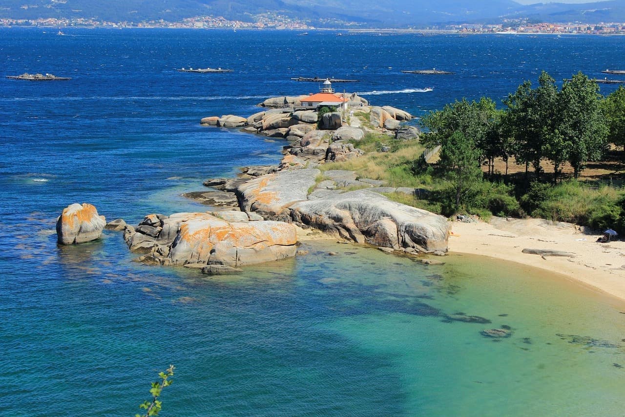 Vista de A Illa de Arousa, España