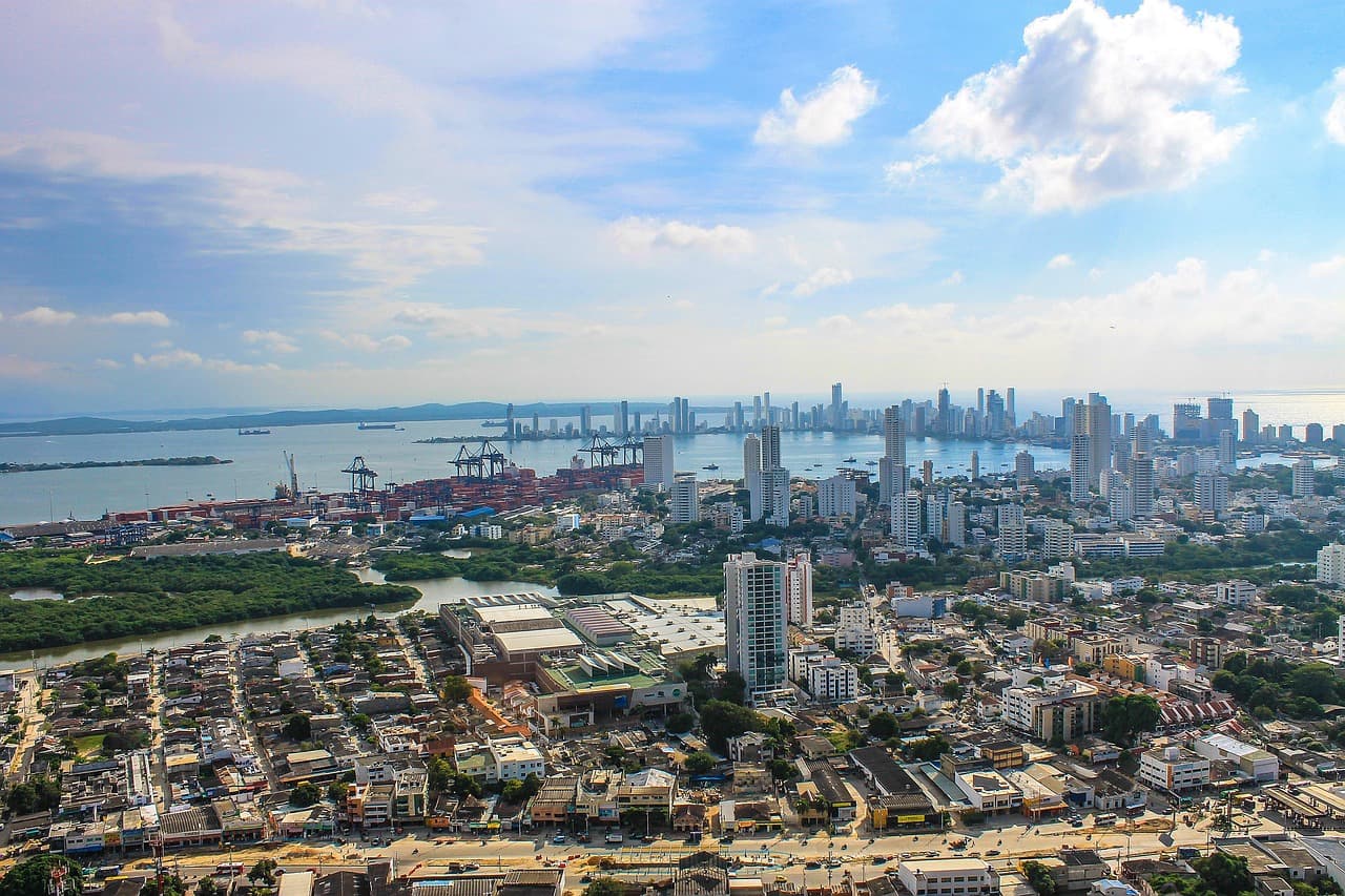 Vista de la ciudad, en el chat de Cartagena de Indias