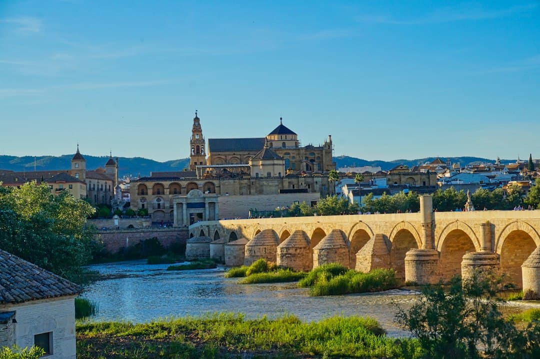 Puente sobre río con castillo al fondo, en la sala de chat de Montalbán de Córdoba