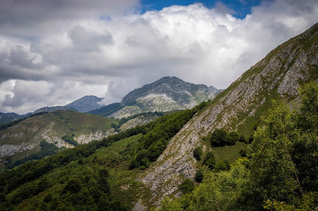 Sendero entre picos de Europa vegetación y cielo azul, en la sala de chat de Castañeda