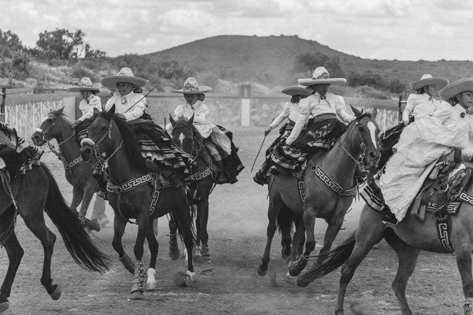 Charros mexicanos en un rodeo, en la sala de chat de Hidalgo