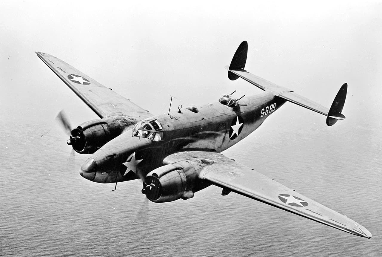 Avión de la fuerza aérea Lockheed PV Ventura, en la sala de chat de Ventura