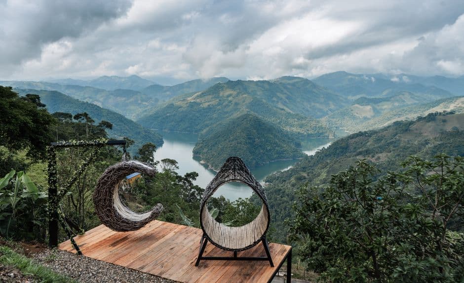 Vista de montañas desde un hotel boutique, en el chat de Chiquinquirá