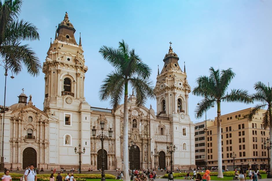 Palmeras con una catedral detrás, en el chat de Tumán