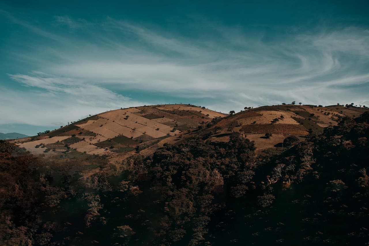 Paisaje de montañas de Guatemala, en el chat de Ipala