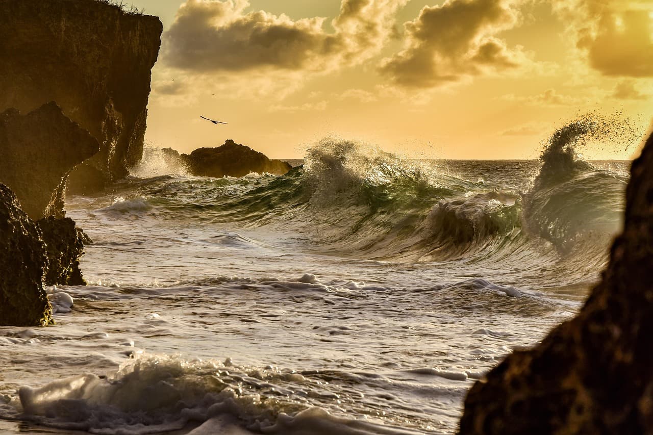 Costa rocosa junto al mar, en el chat de Rosita