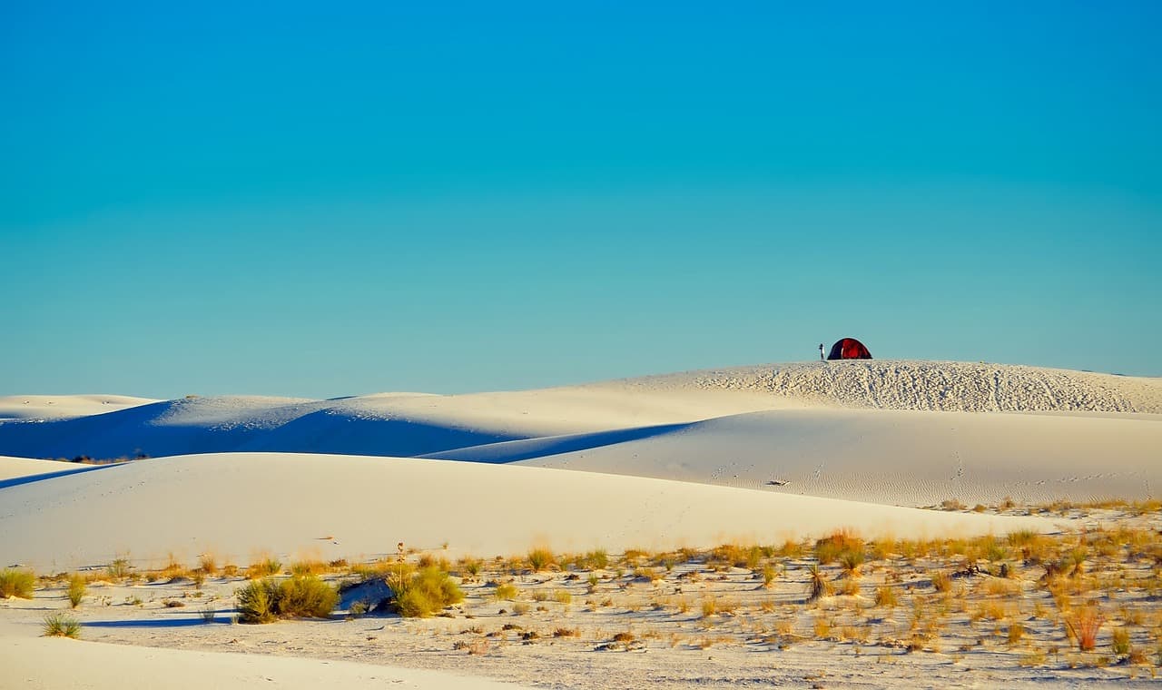 Dunas de arena blanca, en el chat de Jamay