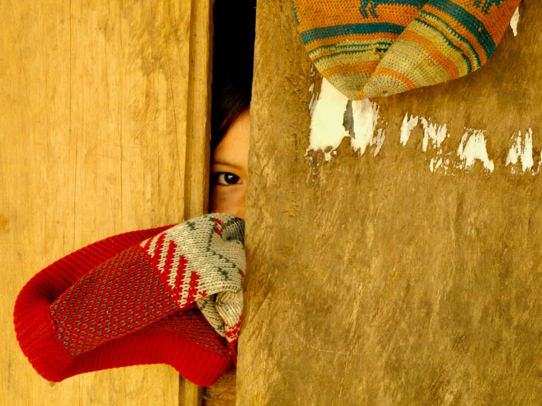Una persona mirando a través de una puerta, en el chat de Bolívar