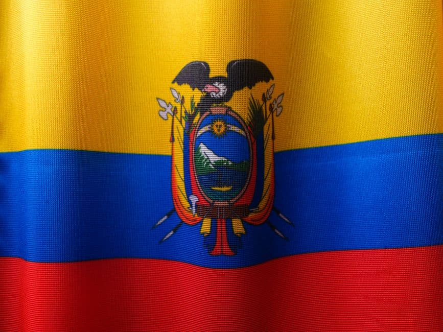 La bandera nacional de Ecuador, en el chat de Mera