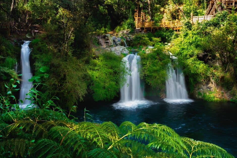 Cascadas en medio del bosque, en el chat de Dalcahue