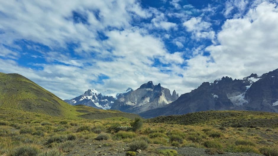 Macizo montañoso de Torres del Paine en Chile, en el chat de Santa Juana