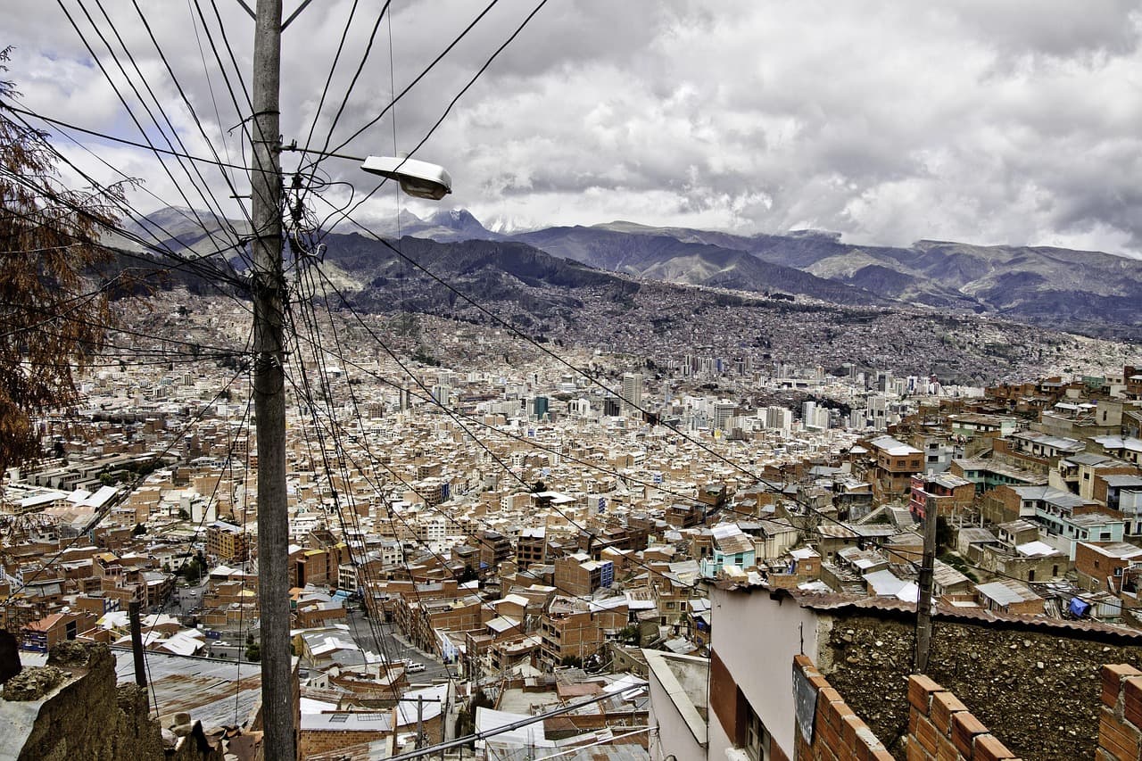 Vista de la ciudad de La Paz, en Bolivia, en el chat de Chulumani