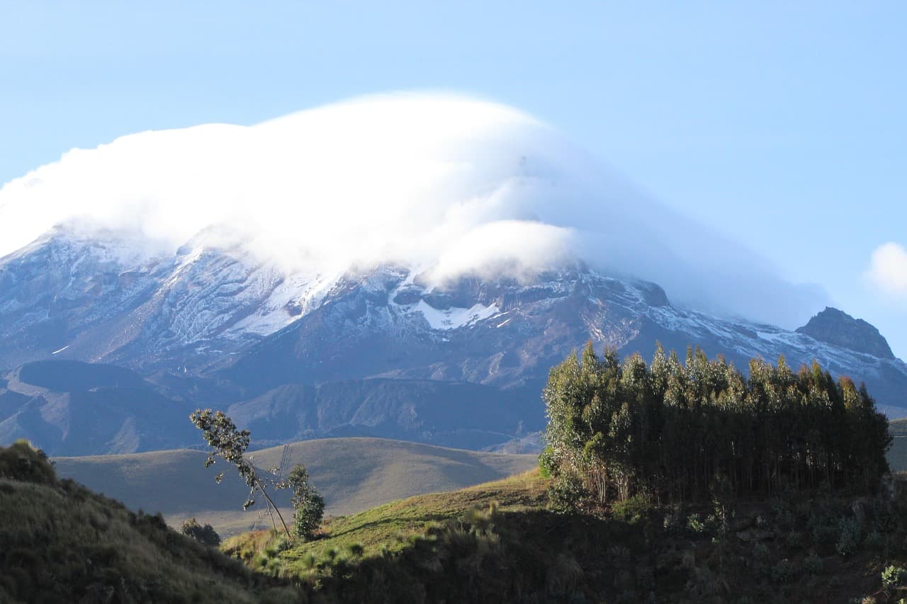 Cordillera nevada del Chimborazo, en el chat de Pallatanga