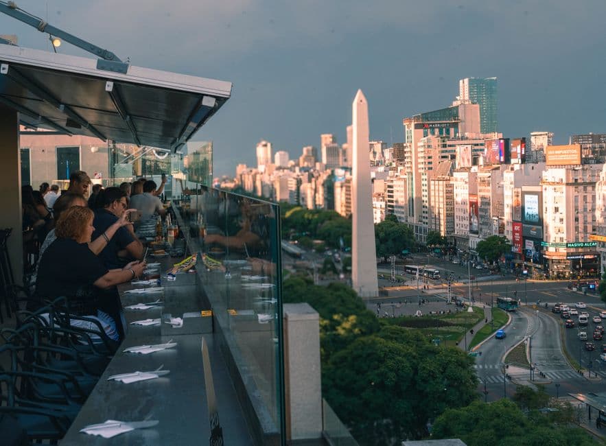Restaurante en una azotea, en el chat de Buenos Aires