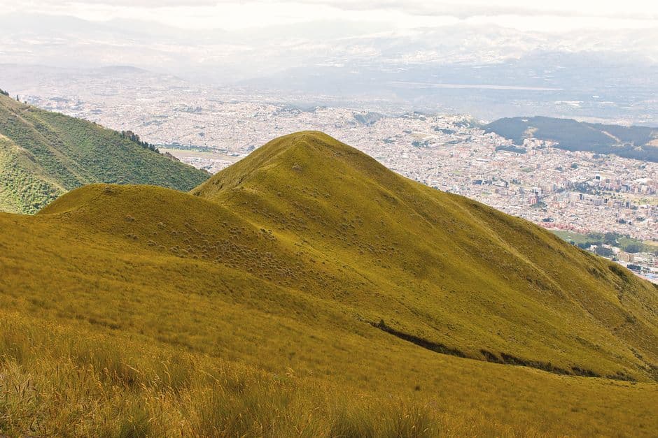 Vista de las tierras altas de Ecuador, en el chat de Huamboya