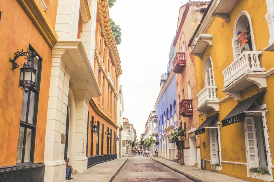 Casas coloniales en el centro de Cartagena, en la sala de chat de Cartagena