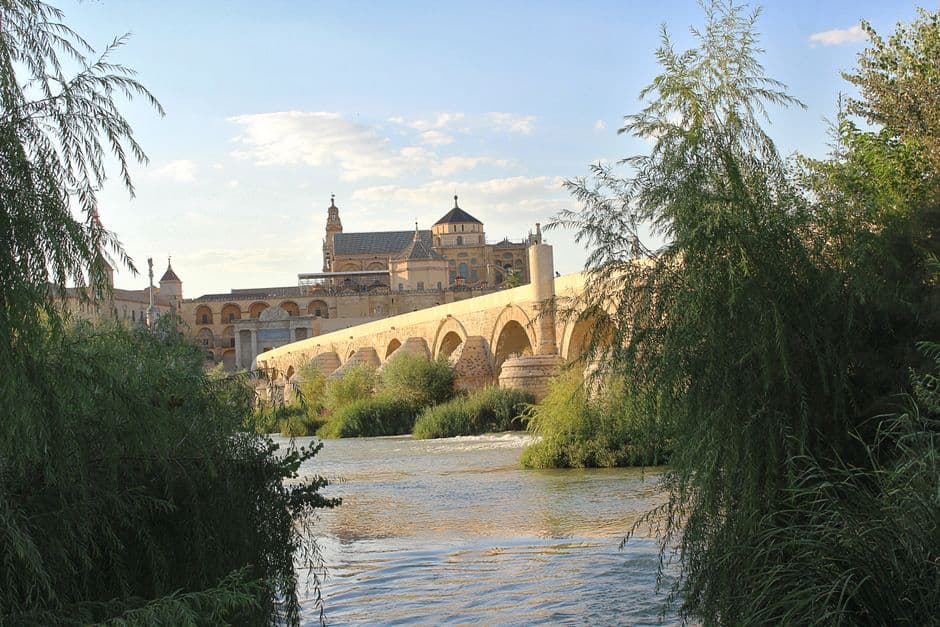 Puente sobre un río junto a un palacio, en el chat de Montilla