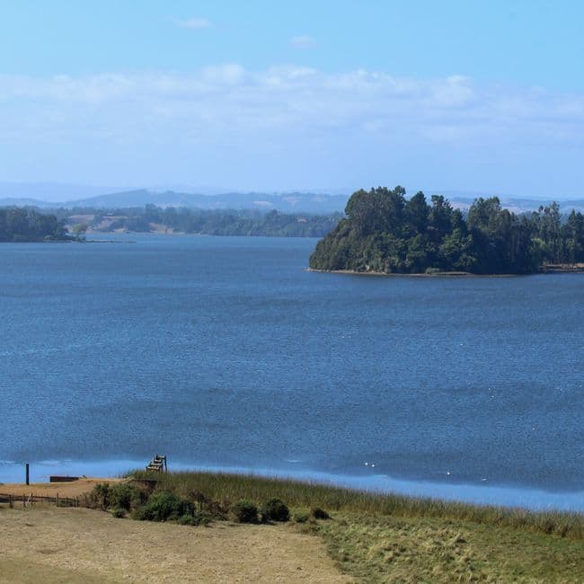 Paisaje sereno de un lago, en la sala de chat de Temuco