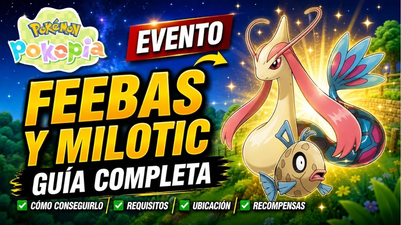 Miniatura del vídeo «COMO completar el EVENTO de FEEBAS Y MILOTIC (Guía 100%) POKEMON POKOPIA»