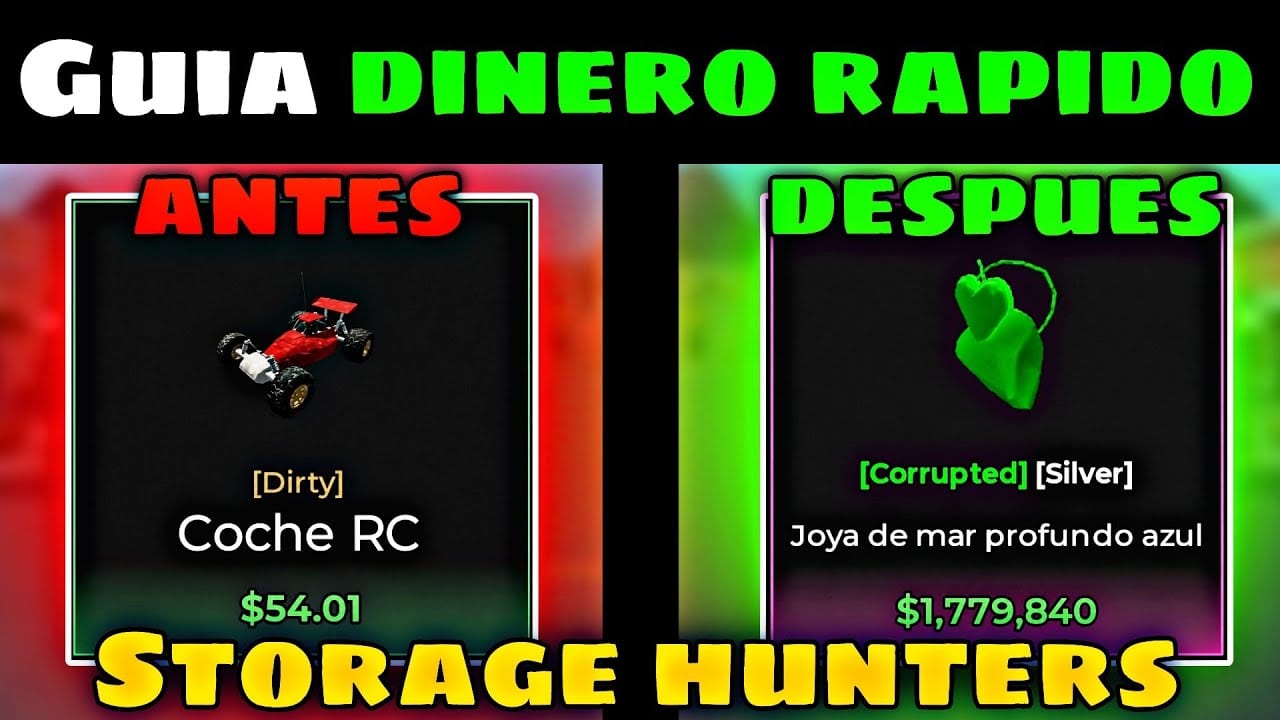 Miniatura del vídeo «Guia para GANAR DINERO de forma rapida en Storage hunters 🤑»