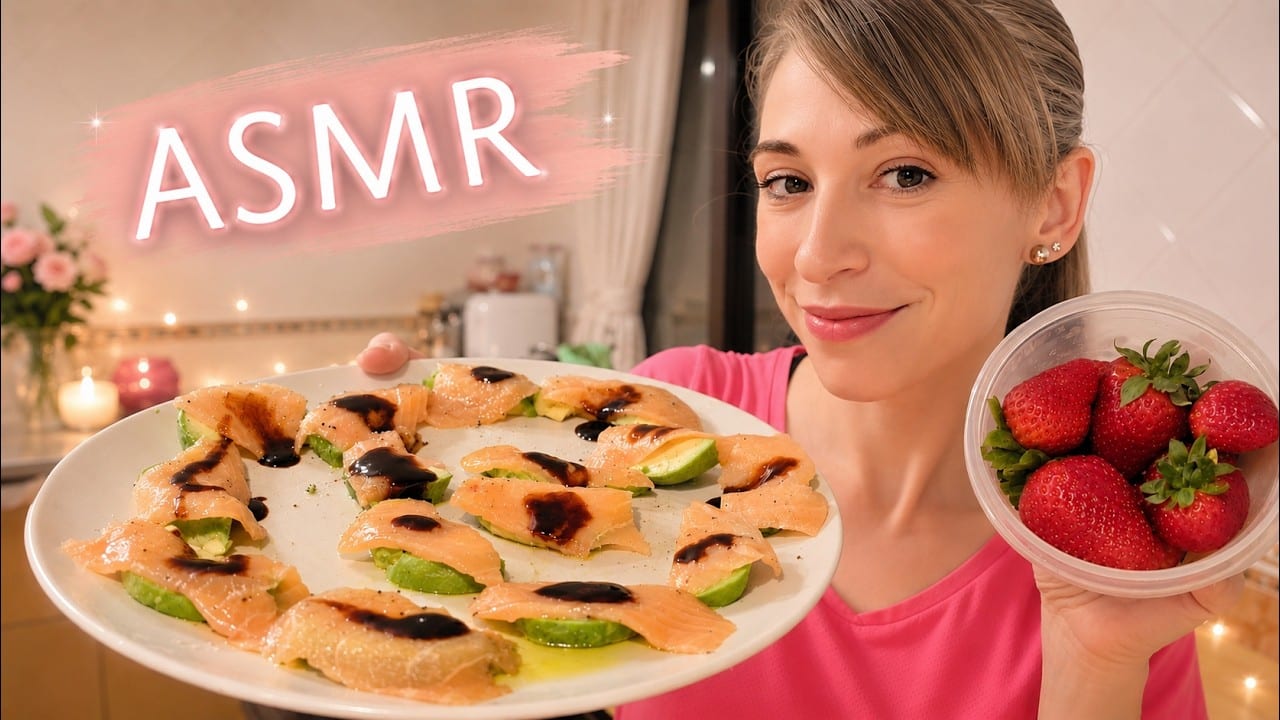 Miniatura del vídeo «ASMR Vlog 🥑✨ Mi plato de Salmón con Aguacate | Cocina fácil y relajante en español»
