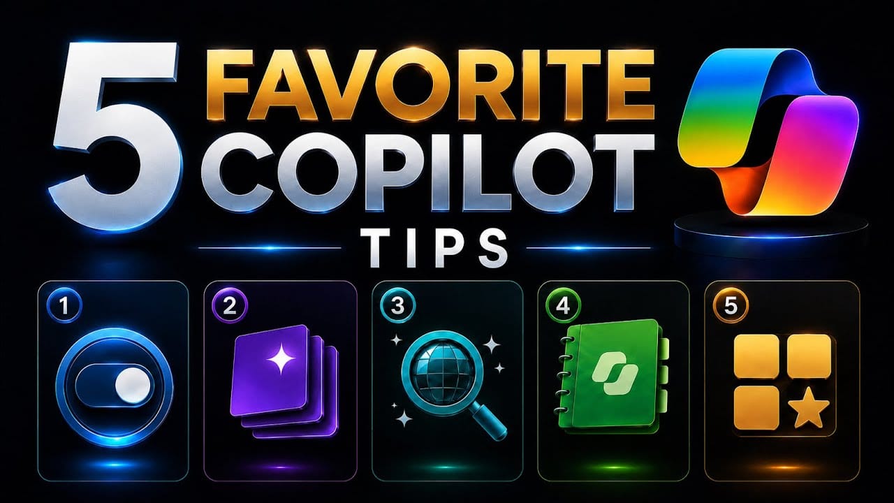 Miniatura del vídeo «My 5 Favorite Microsoft Copilot Tips to Get More Done»