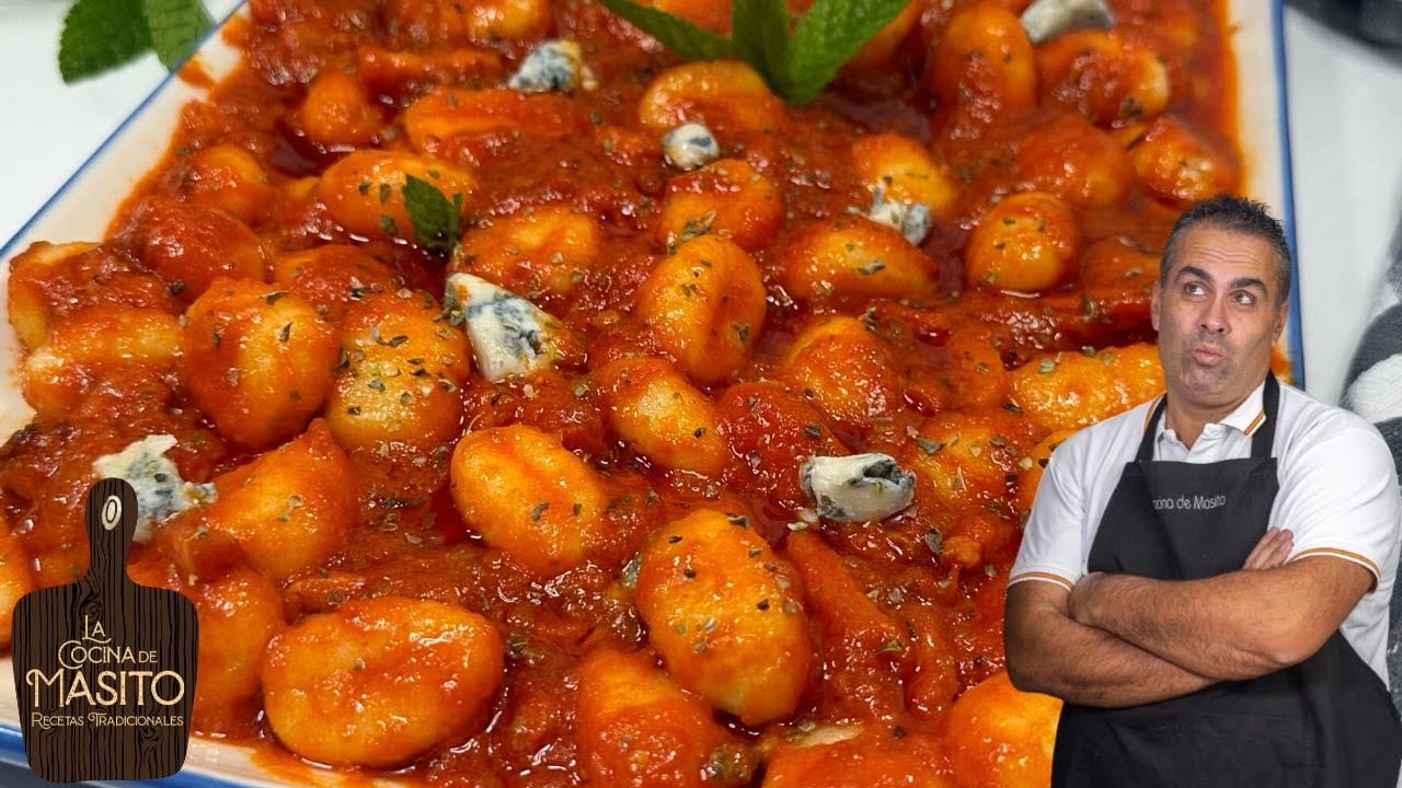 Miniatura del vídeo «El sabor de la salsa de estos ñoquis es muy brutal, receta fácil y muy muy rica»