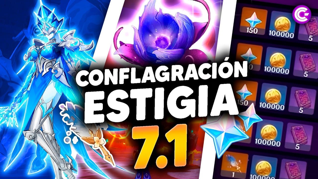 Miniatura del vídeo «✅70M de VIDA..!! 💀 NUEVA CONFLAGRACIÓN ESTIGIA 7.1..!! Guía y Trucos | Genshin»
