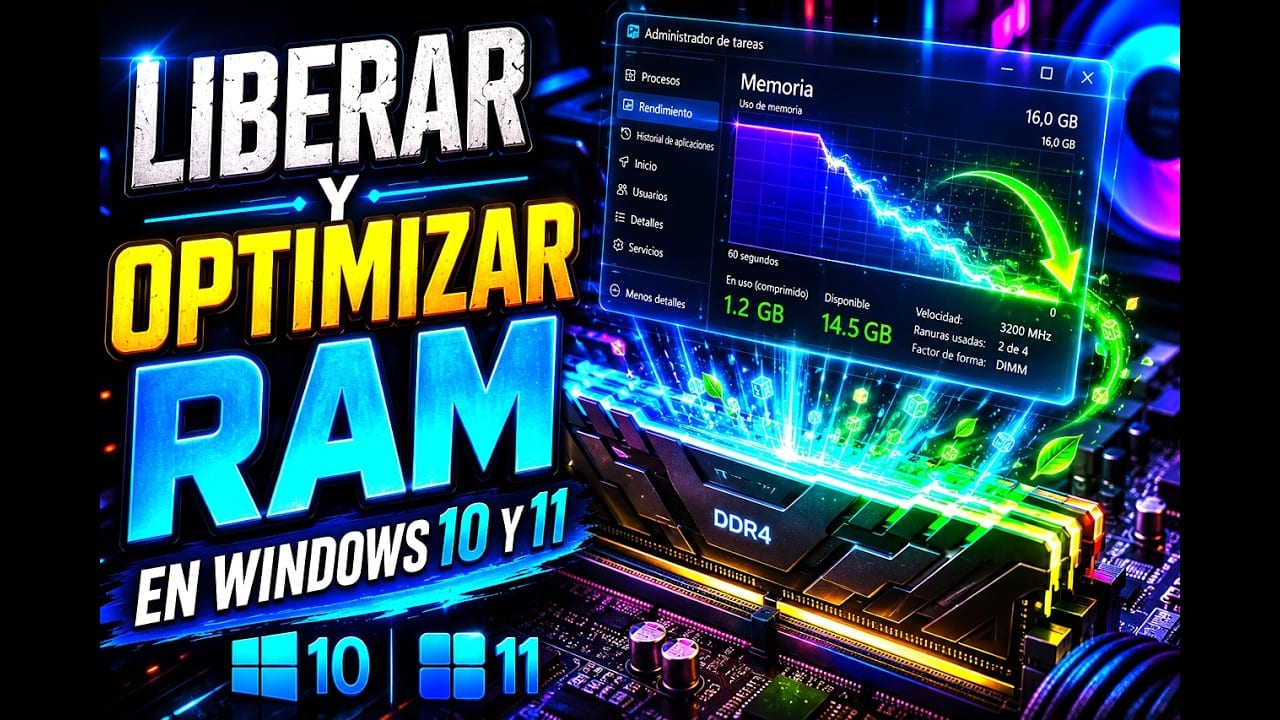 Miniatura del vídeo «Cómo Liberar y Optimizar RAM en Windows 10 y 11 (Trucos Reales)»