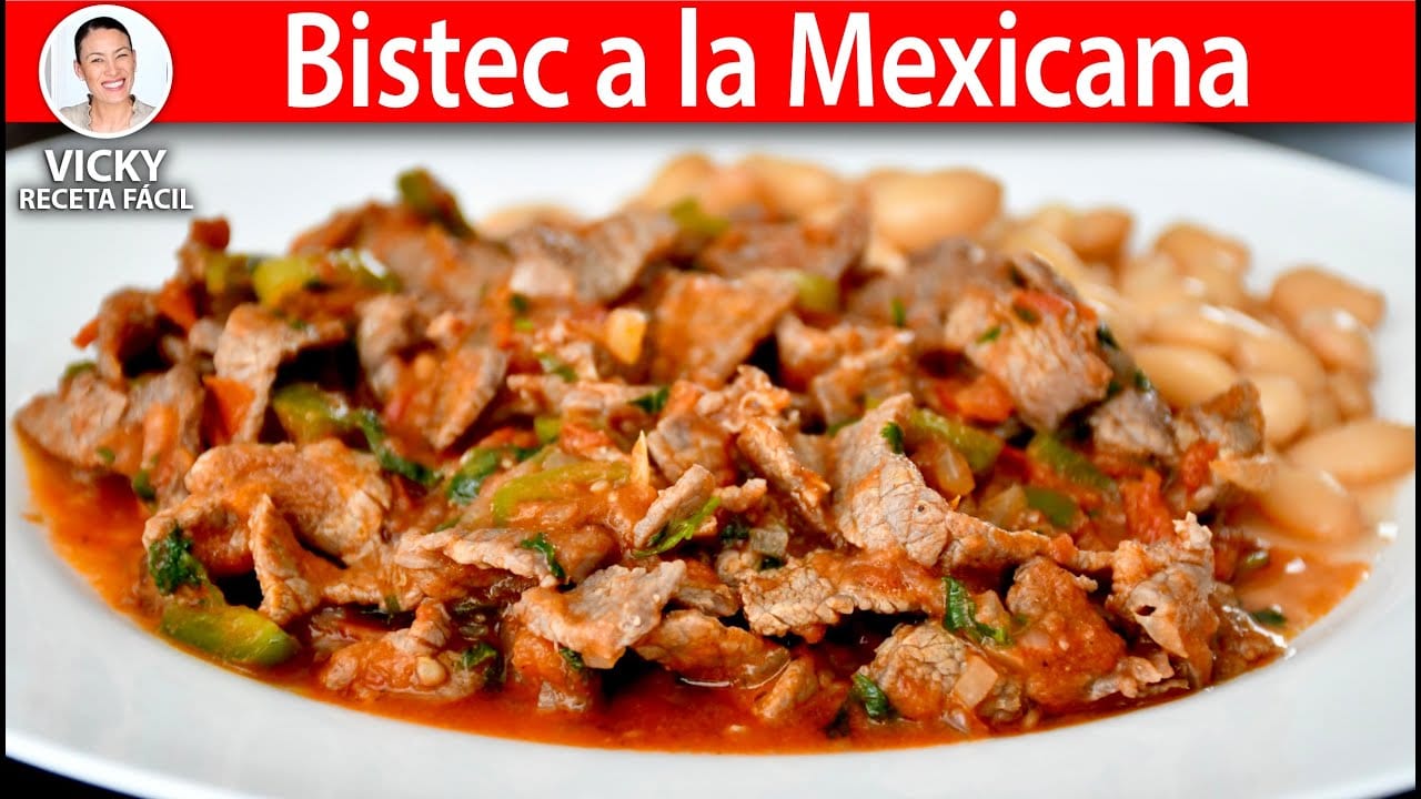 Miniatura del vídeo «BISTEC A LA MEXICANA | Vicky Receta Facil»