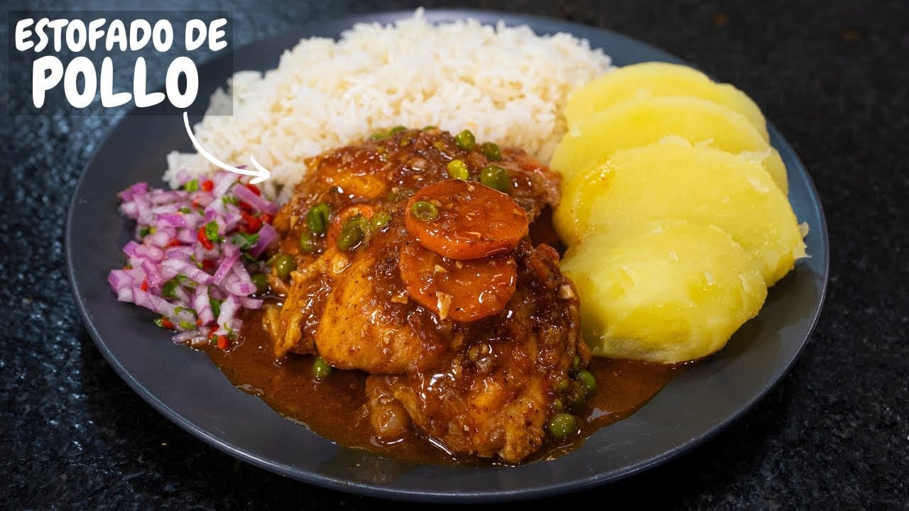 Miniatura del vídeo «Como preparar un buen Estofado de POLLO, receta fácil y economica | Abelca»