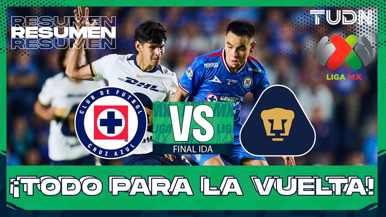 Miniatura del vídeo «RESUMEN I - Cruz Azul vs Pumas | Liga MX - Final - Ida Clausura 2026 | TUDN»