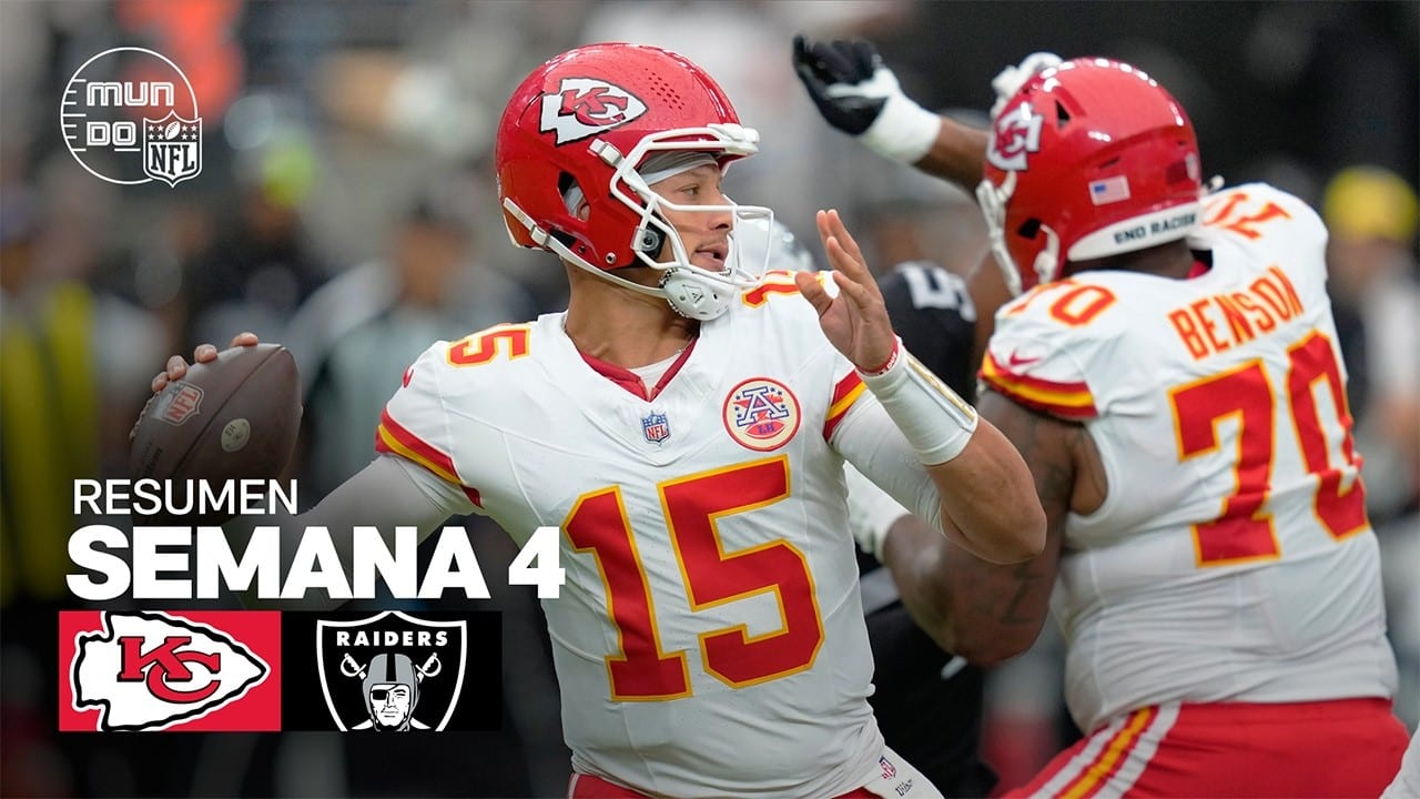 Miniatura del vídeo «Kansas City Chiefs vs. Las Vegas Raiders | Semana 4 - Temporada NFL 2026 | Resumen en español»
