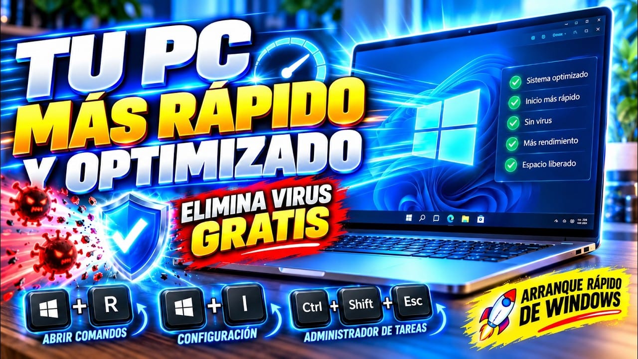 Miniatura del vídeo «¿Tu PC está LENTA? Trucos para ACELERAR Windows, REPARAR Errores y Eliminar Virus»