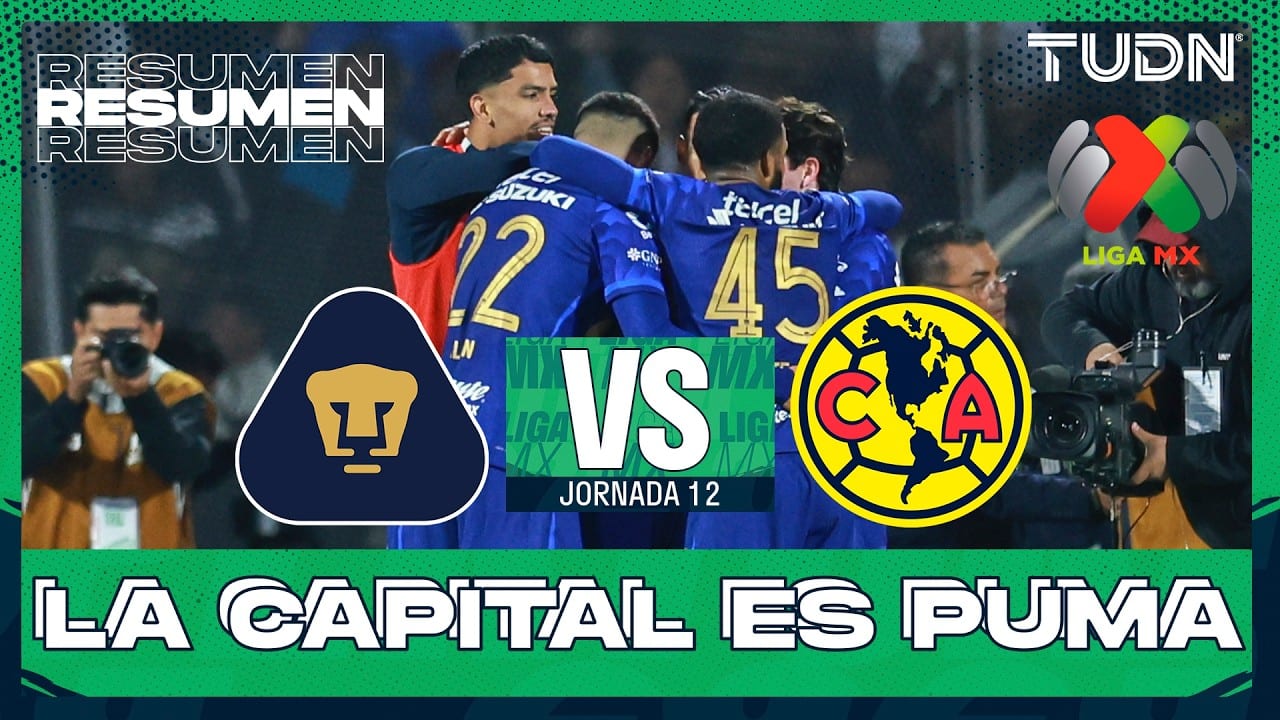 Miniatura del vídeo «Resumen y gol - Pumas vs América | Liga MX - Jornada 12 Clausura 2026 | TUDN»