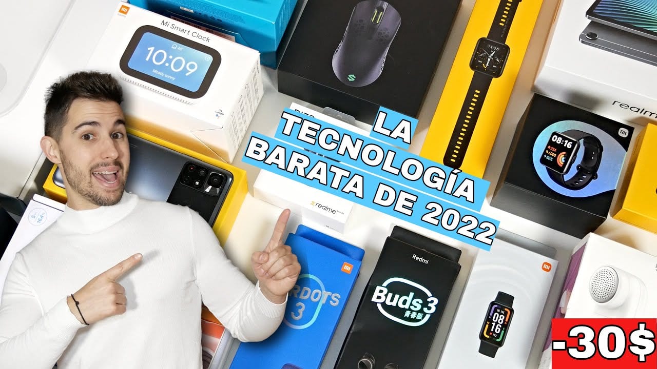 Miniatura del vídeo «La mejor TECNOLOGIA BARATA en 2022 🔥 +20 GADGETS calidad/precio (-30$)»